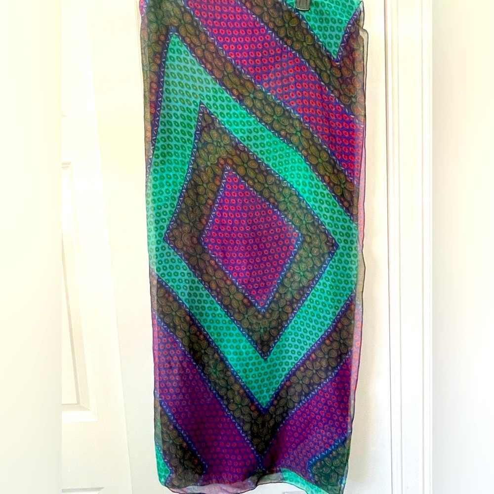 Apt 9 Brightly Colored Print Multi Color Very Large Scarf Shawl Wrap New